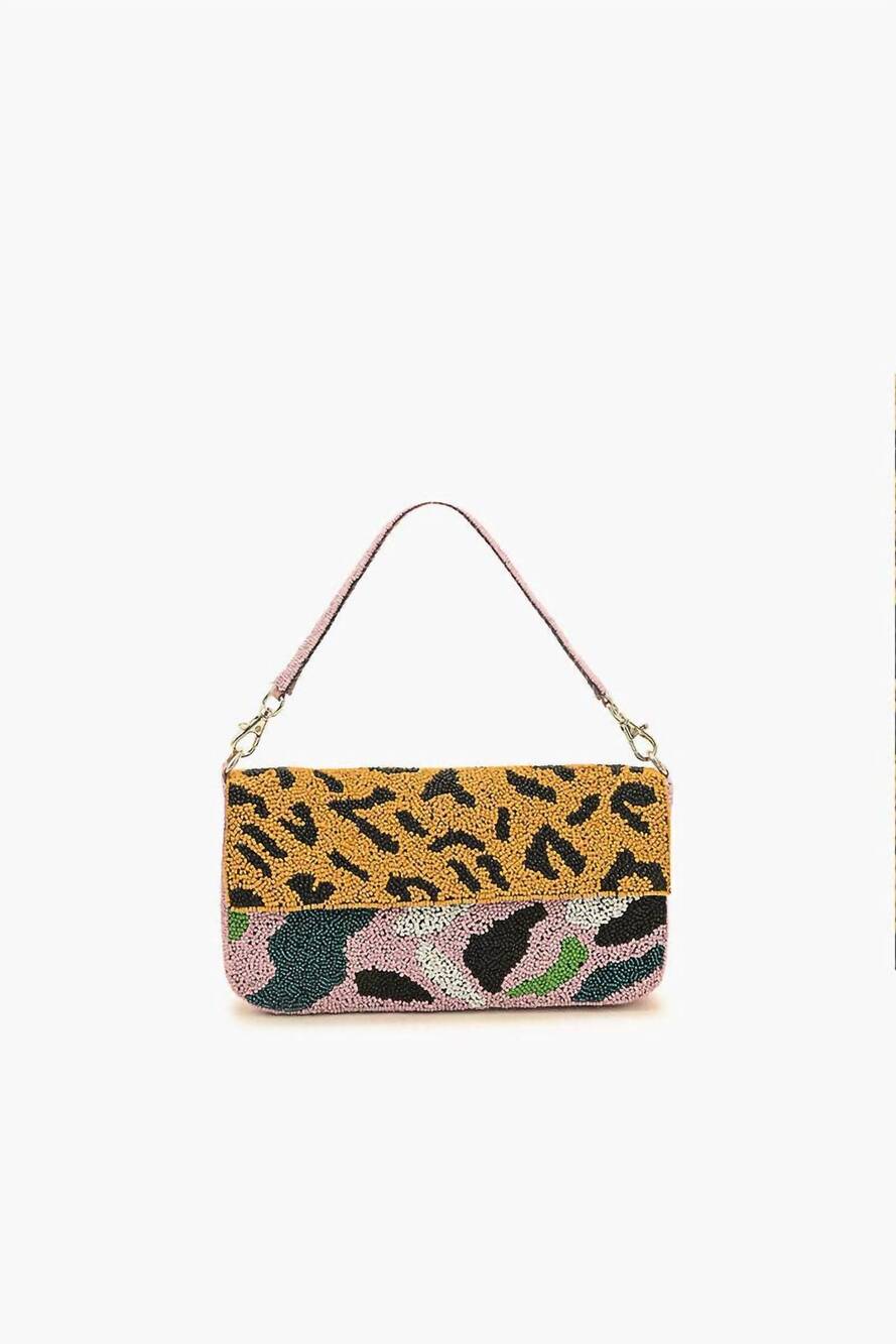NEW AMERICA & BEYOND women's mixed animal beaded shoulder bag in multi